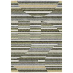 Machine Washable Indoor/Outdoor Chantille ACN2600 Green 9' x 12' Rug