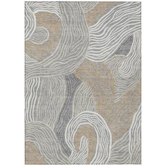 Machine Washable Indoor/Outdoor Chantille ACN2603 Gray 9' x 12' Rug