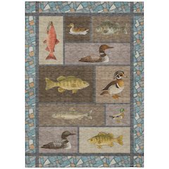 Machine Washable Indoor/Outdoor Chantille ACN2606 Brown 9' x 12' Rug