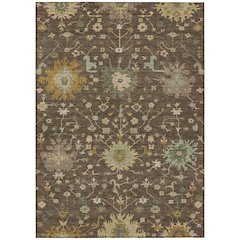 Machine Washable Indoor/Outdoor Chantille ACN2609 Brown 9' x 12' Rug