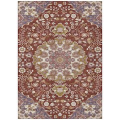Machine Washable Indoor/Outdoor Chantille ACN2611 Red 9' x 12' Rug