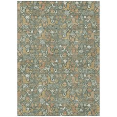 Machine Washable Indoor/Outdoor Chantille ACN2613 Green 9' x 12' Rug