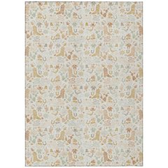 Machine Washable Indoor/Outdoor Chantille ACN2613 Ivory 9' x 12' Rug