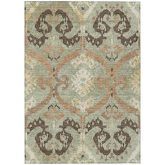 Machine Washable Indoor/Outdoor Chantille ACN2614 Green 9' x 12' Rug