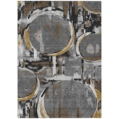 Machine Washable Indoor/Outdoor Chantille ACN2615 Gray 9' x 12' Rug