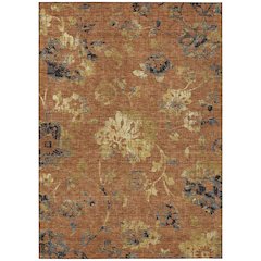 Machine Washable Indoor/Outdoor Chantille ACN2616 Orange 9' x 12' Rug
