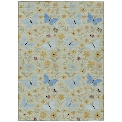 Machine Washable Indoor/Outdoor Chantille ACN2618 Green 9' x 12' Rug