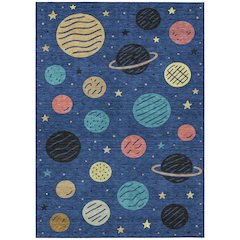 Machine Washable Indoor/Outdoor Chantille ACN2619 Blue 9' x 12' Rug