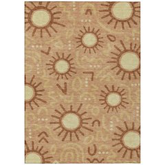 Machine Washable Indoor/Outdoor Chantille ACN2620 Orange 9' x 12' Rug