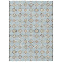 Machine Washable Indoor/Outdoor Chantille ACN2624 Blue 9' x 12' Rug