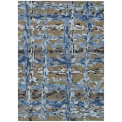 Machine Washable Indoor/Outdoor Chantille ACN2627 Blue 9' x 12' Rug