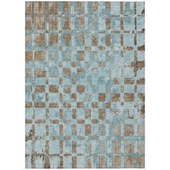 Machine Washable Indoor/Outdoor Chantille ACN2628 Teal 9' x 12' Rug