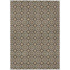 Machine Washable Indoor/Outdoor Chantille ACN2631 Brown 9' x 12' Rug