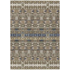 Machine Washable Indoor/Outdoor Chantille ACN2635 Brown 9' x 12' Rug