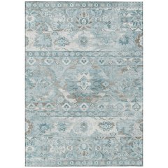 Machine Washable Indoor/Outdoor Chantille ACN2638 Teal 9' x 12' Rug