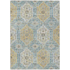 Machine Washable Indoor/Outdoor Chantille ACN2643 Teal 9' x 12' Rug