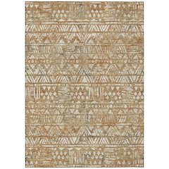 Machine Washable Indoor/Outdoor Chantille ACN2645 Orange 9' x 12' Rug