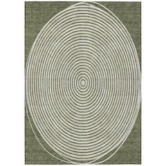 Machine Washable Indoor/Outdoor Chantille ACN2647 Green 9' x 12' Rug