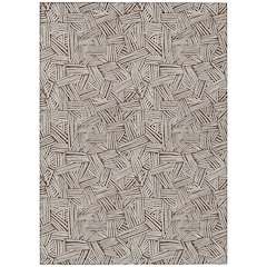 Machine Washable Indoor/Outdoor Chantille ACN2648 Brown 9' x 12' Rug