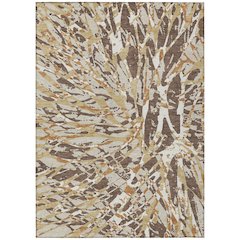 Machine Washable Indoor/Outdoor Chantille ACN2651 Brown 9' x 12' Rug