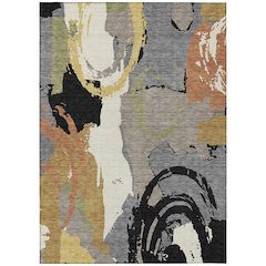 Machine Washable Indoor/Outdoor Chantille ACN2652 Gray 9' x 12' Rug