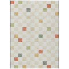 Machine Washable Indoor/Outdoor Chantille ACN2656 Ivory 9' x 12' Rug