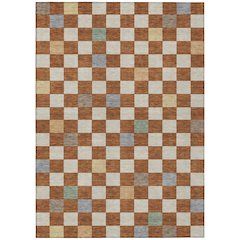 Machine Washable Indoor/Outdoor Chantille ACN2656 Orange 9' x 12' Rug