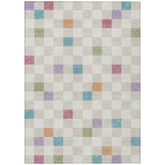 Machine Washable Indoor/Outdoor Chantille ACN2656 Ivory 9' x 12' Rug