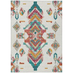 Machine Washable Indoor/Outdoor Chantille ACN2661 Ivory 9' x 12' Rug