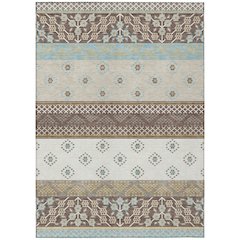 Machine Washable Indoor/Outdoor Chantille ACN2662 Brown 9' x 12' Rug