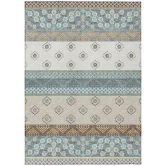 Machine Washable Indoor/Outdoor Chantille ACN2662 Teal 9' x 12' Rug