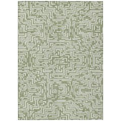 Machine Washable Indoor/Outdoor Chantille ACN2664 Green 9' x 12' Rug