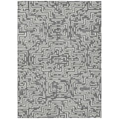 Machine Washable Indoor/Outdoor Chantille ACN2664 Gray 9' x 12' Rug