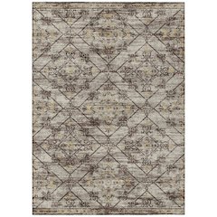 Machine Washable Indoor/Outdoor Chantille ACN2665 Brown 9' x 12' Rug