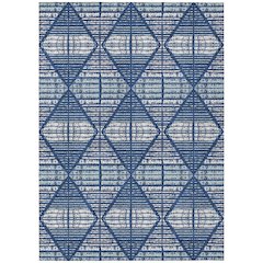 Machine Washable Indoor/Outdoor Chantille ACN2672 Blue 9' x 12' Rug