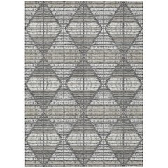Machine Washable Indoor/Outdoor Chantille ACN2672 Gray 9' x 12' Rug
