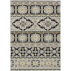 Machine Washable Indoor/Outdoor Chantille ACN2677 Black 9' x 12' Rug