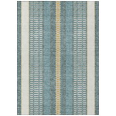 Machine Washable Indoor/Outdoor Chantille ACN2681 Teal 9' x 12' Rug