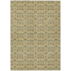Machine Washable Indoor/Outdoor Chantille ACN2682 Gold 9' x 12' Rug
