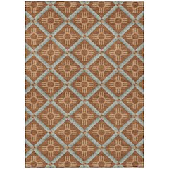 Machine Washable Indoor/Outdoor Chantille ACN2686 Orange 9' x 12' Rug