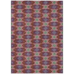 Machine Washable Indoor/Outdoor Chantille ACN2687 Red 9' x 12' Rug