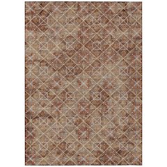Machine Washable Indoor/Outdoor Chantille ACN2692 Orange 9' x 12' Rug