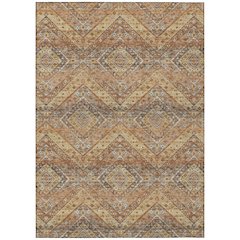 Machine Washable Indoor/Outdoor Chantille ACN2699 Orange 9' x 12' Rug