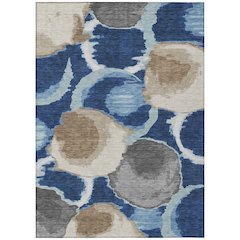Machine Washable Indoor/Outdoor Chantille ACN2701 Blue 9' x 12' Rug