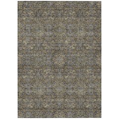 Machine Washable Indoor/Outdoor Chantille ACN2705 Black 9' x 12' Rug