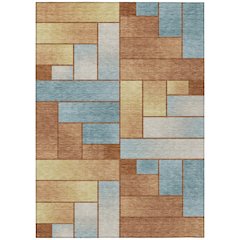 Machine Washable Indoor/Outdoor Chantille ACN2709 Orange 9' x 12' Rug
