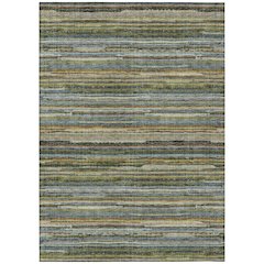 Machine Washable Indoor/Outdoor Chantille ACN2717 Green 10' x 14' Rug