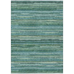 Machine Washable Indoor/Outdoor Chantille ACN2717 Teal 10' x 14' Rug