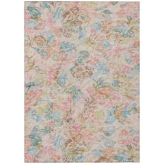 Machine Washable Indoor/Outdoor Chantille ACN2723 Pink 10' x 14' Rug