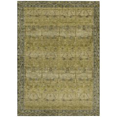 Machine Washable Indoor/Outdoor Chantille ACN2724 Gold 10' x 14' Rug